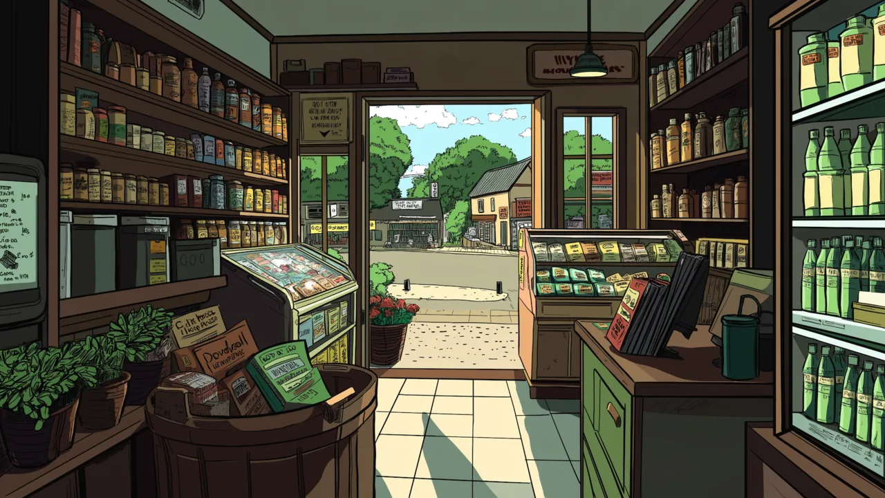 ichteebeuteldas in 80s comic book stlye The interior of a cozy 43b5cf9f a520 4876 b045 d15975d646b6