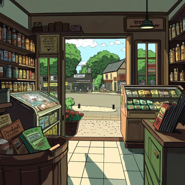 ichteebeuteldas in 80s comic book stlye The interior of a cozy 43b5cf9f a520 4876 b045 d15975d646b6