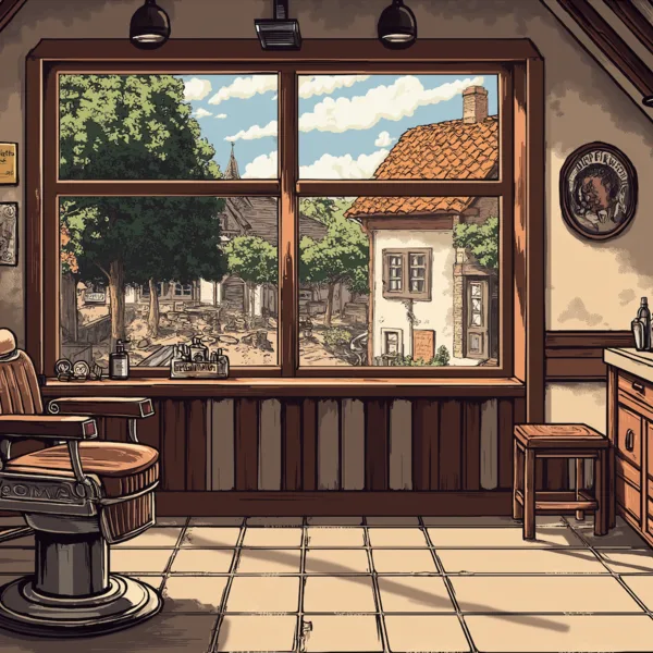ichteebeuteldas in 80s comic book stlye The interior of a cozy 77159770 b6be 482c a59c e683504b3c9b